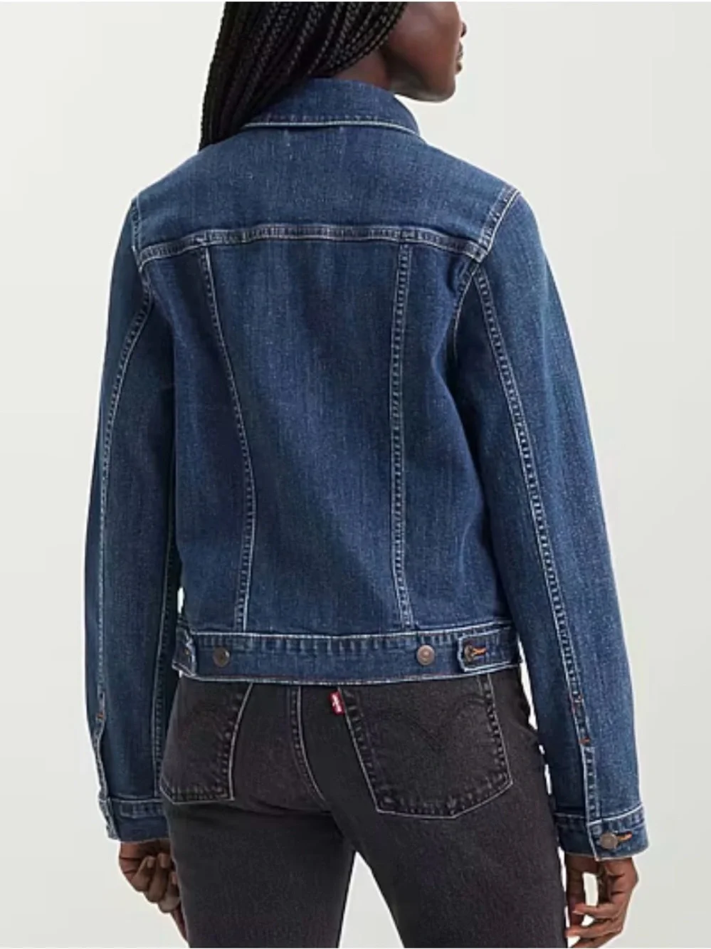 Levi’s original women’s trucker jean denim jacket medium wash size XL